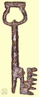 Thistle bow key with comb bit
