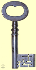 Iron box of wards key, 120mm