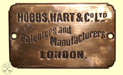 Hobbs, Hart & Co. Ltd. Plate