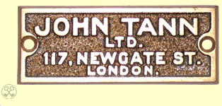 John Tann Ltd. Plate
