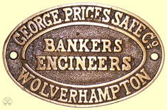 George Prices Safe Co. Plate