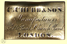 C. Chubb & Son Plate