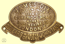 James Dix, Safe Engineer. Plate