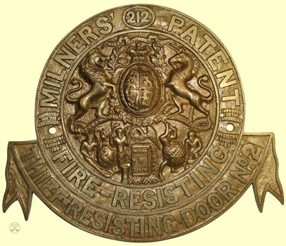 Milners' 212 Theif Resisting Door Plate