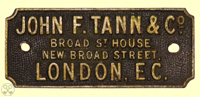 John F Tann & Co Plate